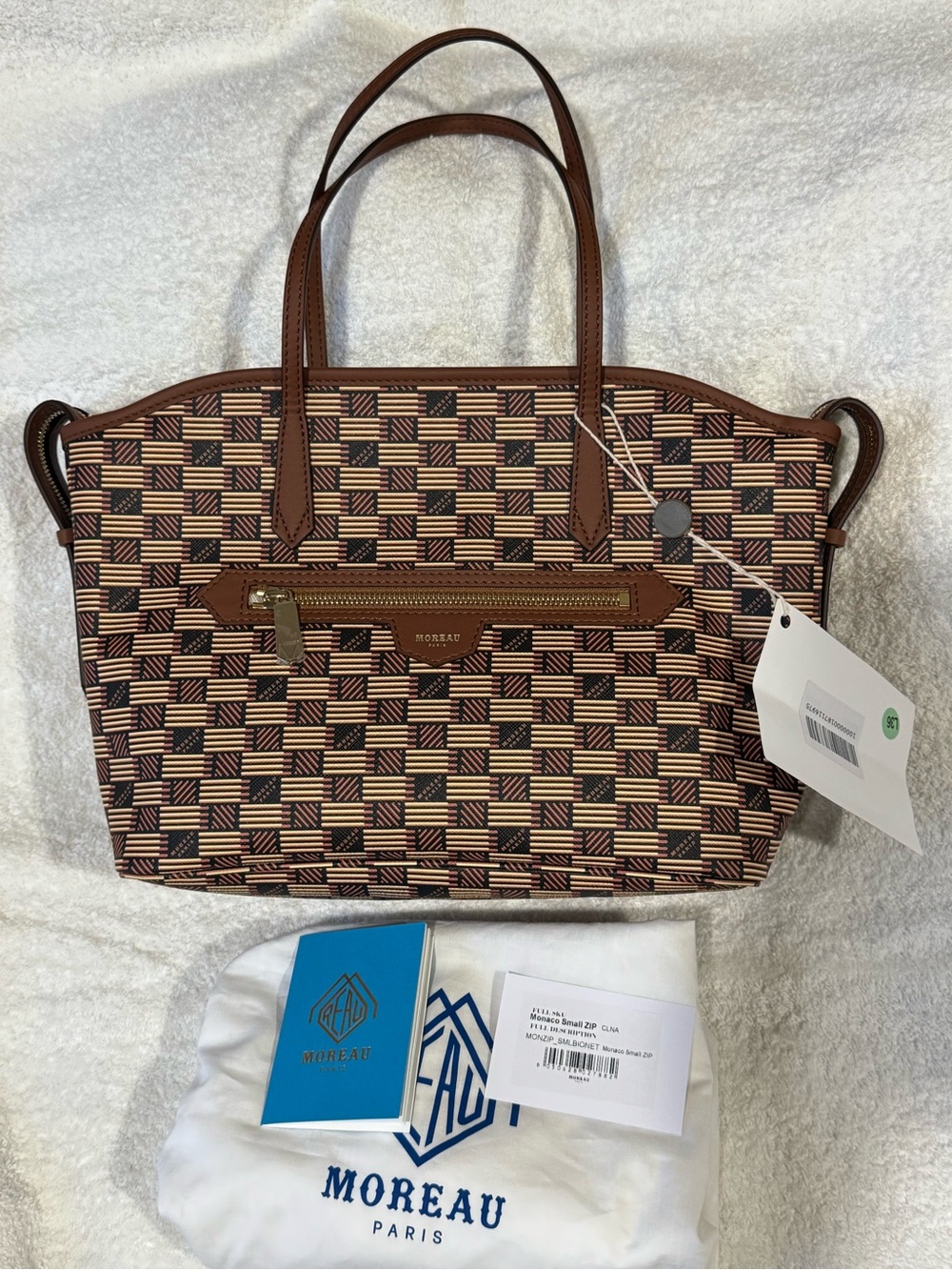 Moreau Paris Monaco small zip tote made in Italy